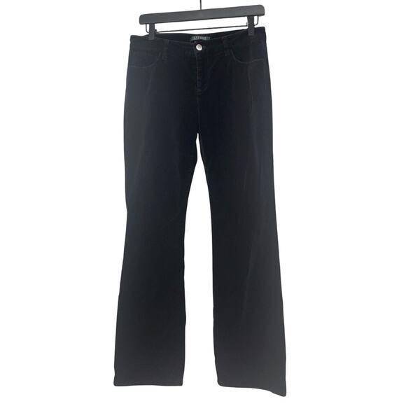 Lauren Ralph Lauren Pants Women 4 Black Velvet Straight Leg Fit Designer - Picture 1 of 4